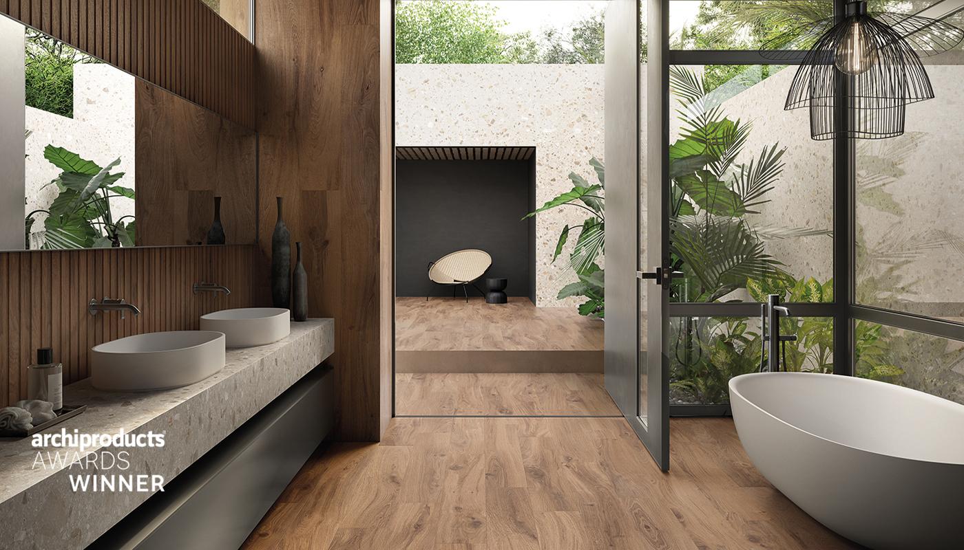 Porcelain Stoneware Ergon I-wood Stone,wood Bathroom Sabbia ,rovere Imbrunito Gallery Image | Emilceramica Porcelain Stoneware Ergon I-wood Stone,wood Bathroom Sabbia ,rovere Imbrunito Gallery Image | Emilceramica